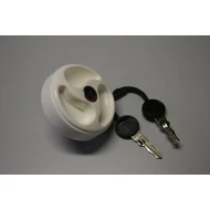 Vízbeöntő nyílás, sapka, zárral, fehér, Crusader