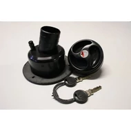 Vízbeöntő nyílás, zárral, fekete, Crusader