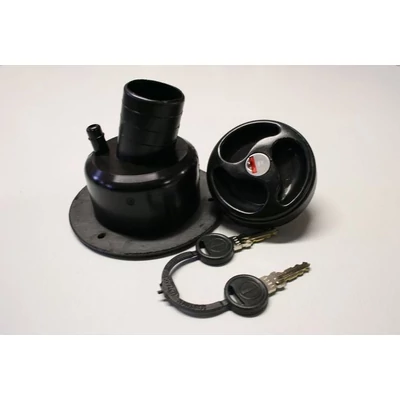 Vízbeöntő nyílás, zárral, fekete, Crusader